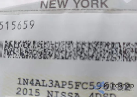 2015 Nissan Altima 2.5 Sl из США, поврежденный, VIN 1N4AL3AP5FC596132